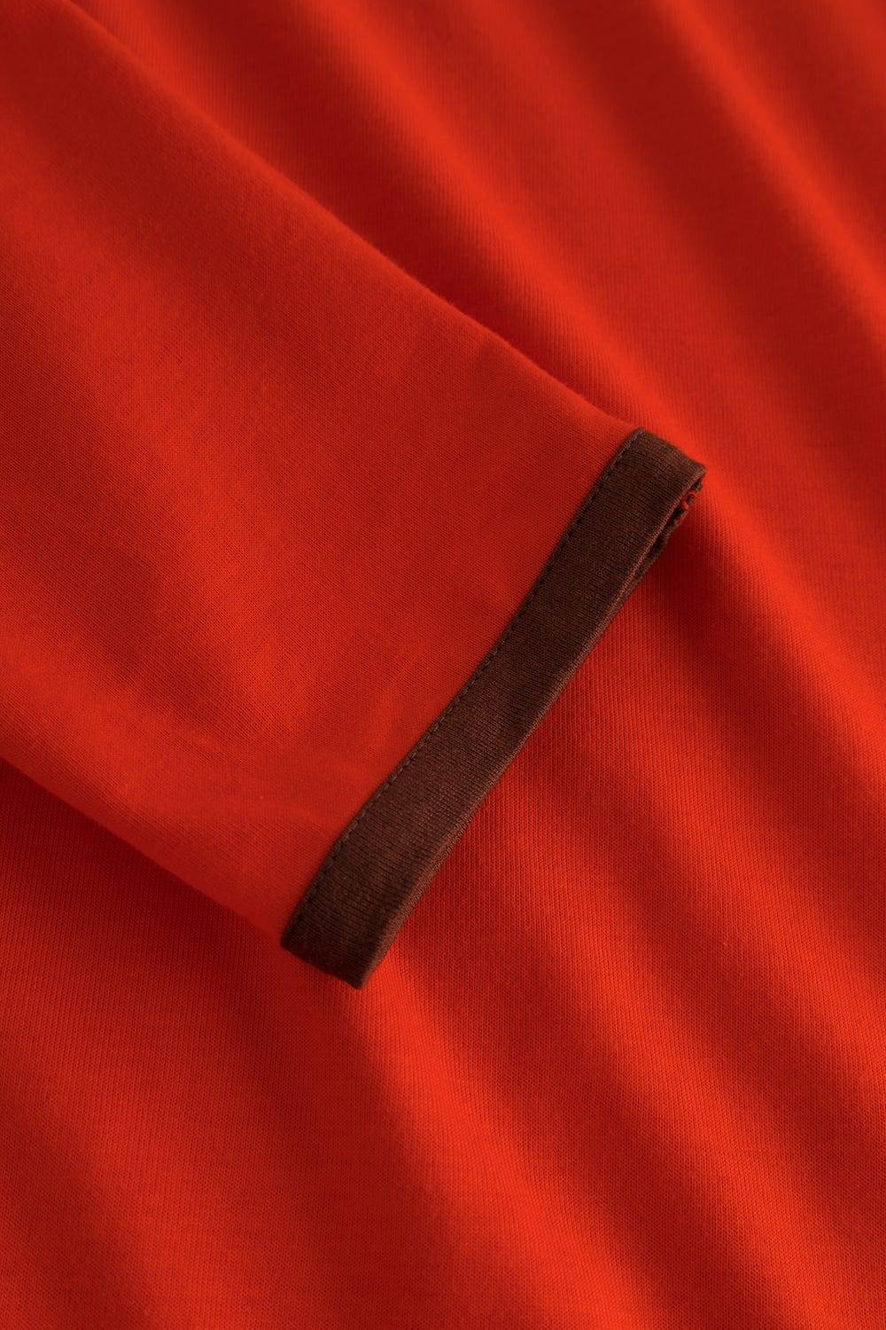 Rösch Nachthemd mit Schriftzug Rot Braun 100% Baumwolle Auslauf