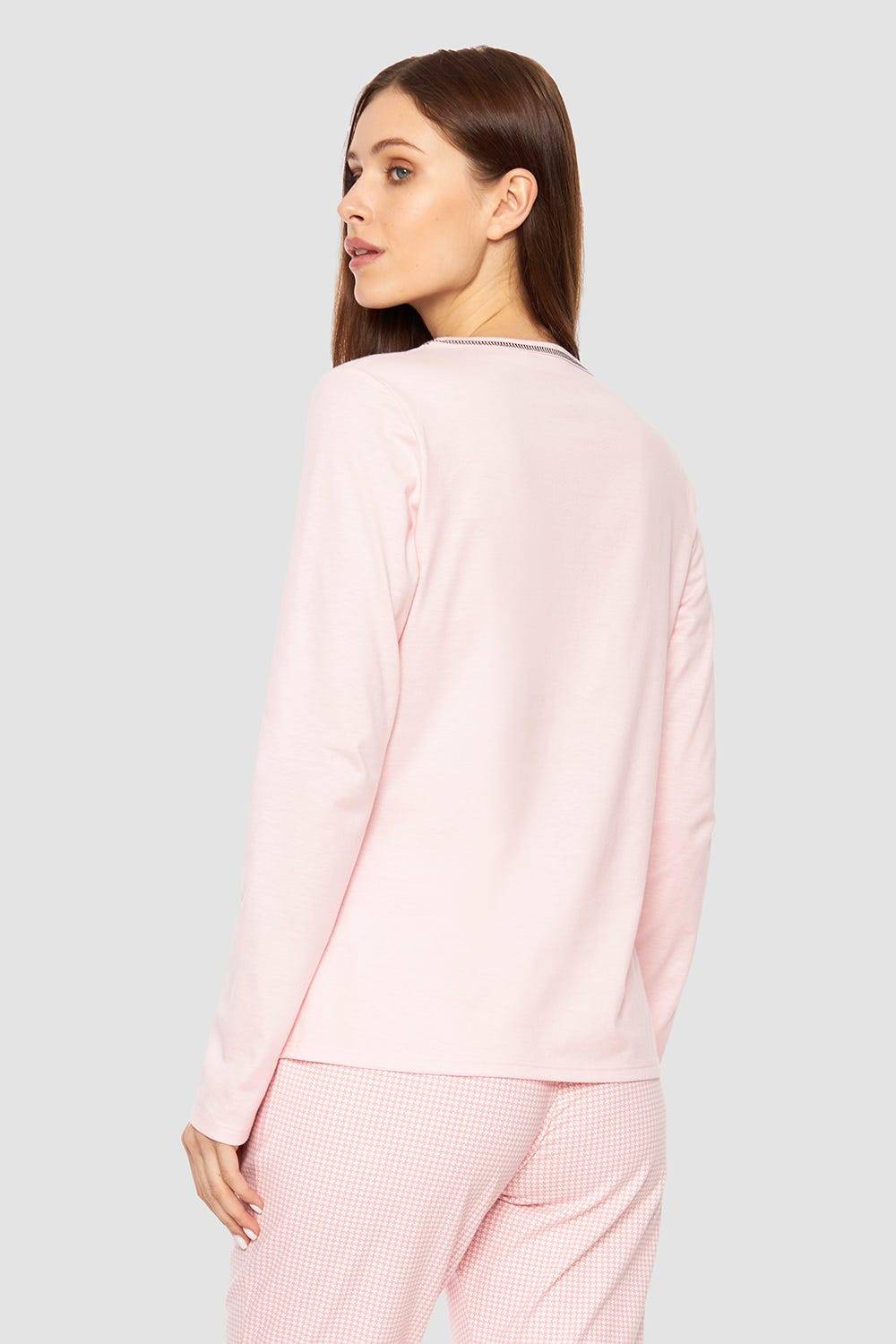 Rösch Shirt mit Schriftzug Rosa Baumwolle/Elasthan Blitzverkäufe