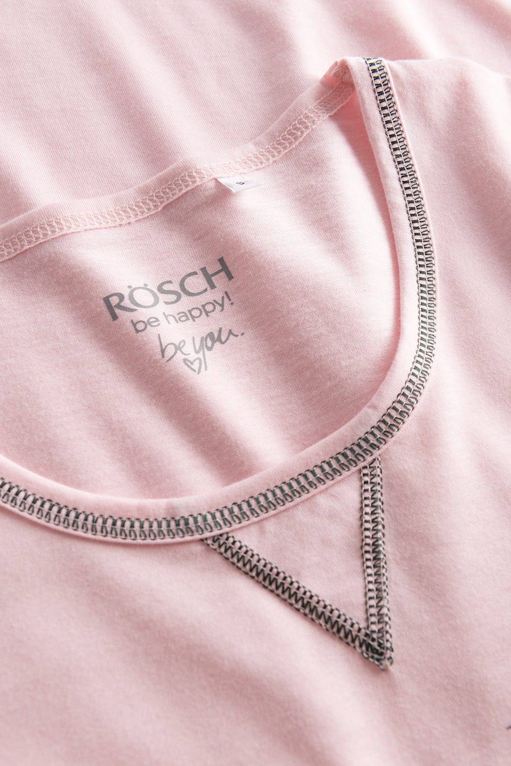 Rösch Shirt mit Schriftzug Rosa Baumwolle/Elasthan Blitzverkäufe