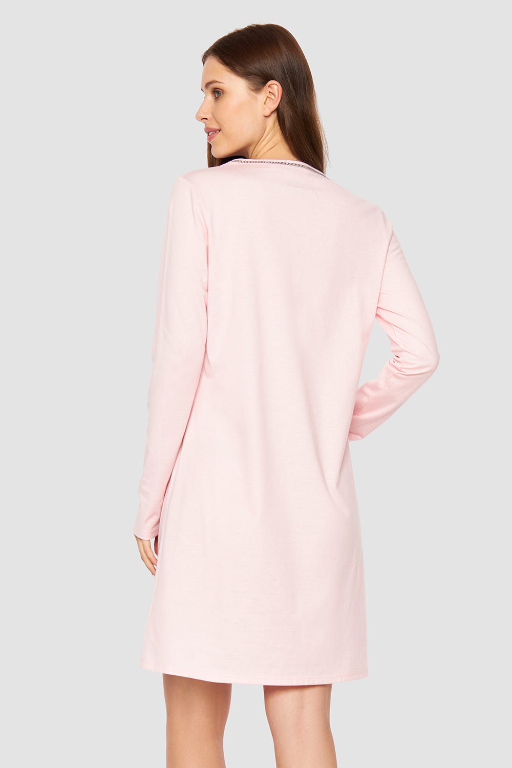 Rösch Nachthemd mit Schriftzug Rosa Baumwolle/Elasthan Verkauf