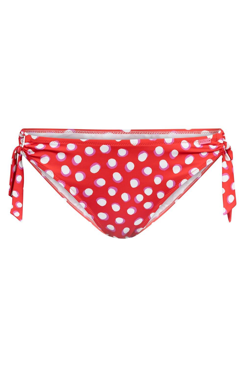 Rösch Bikini-Hose im Retro-Tupfendruck Rot-Weiß zum Binden im Angebot