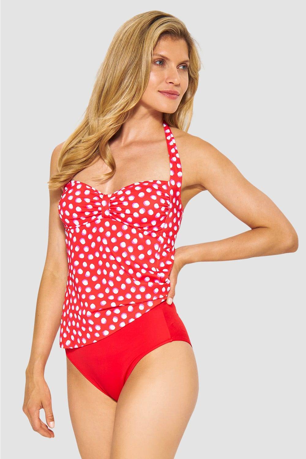 Rösch Bikini-Hose in Rot einfarbig hoher Taillenausschnitt Schlussverkauf