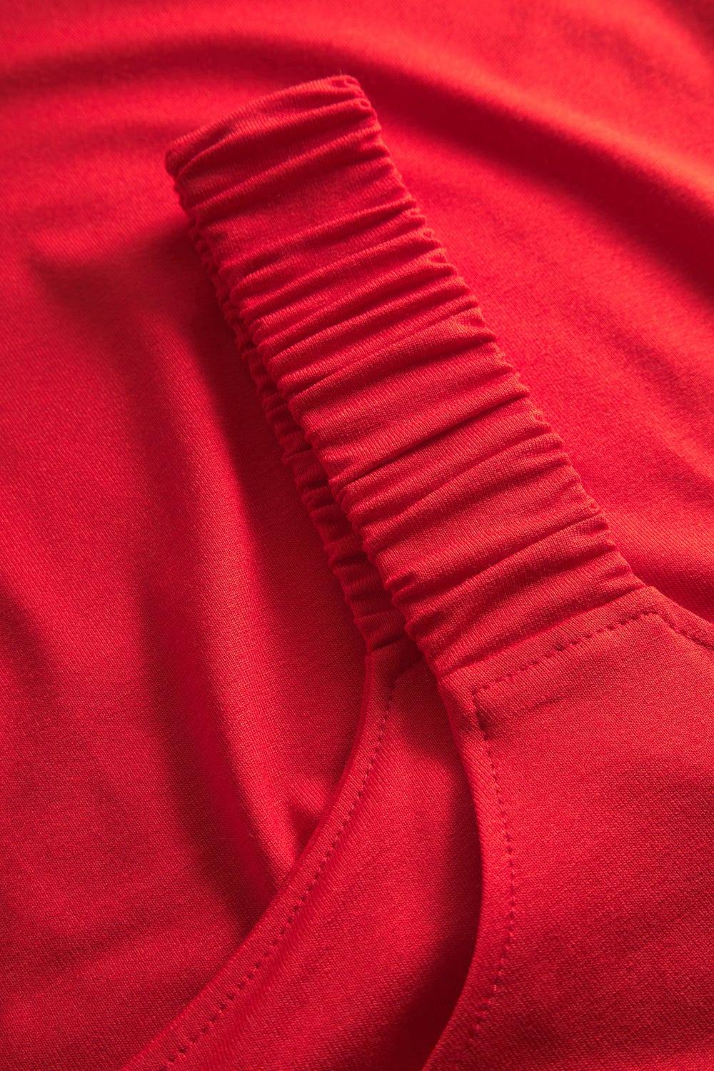 Rösch Strandkleid Ärmellos mit welligem Saum in Rot Viskose/Elasthan Meist gekauft