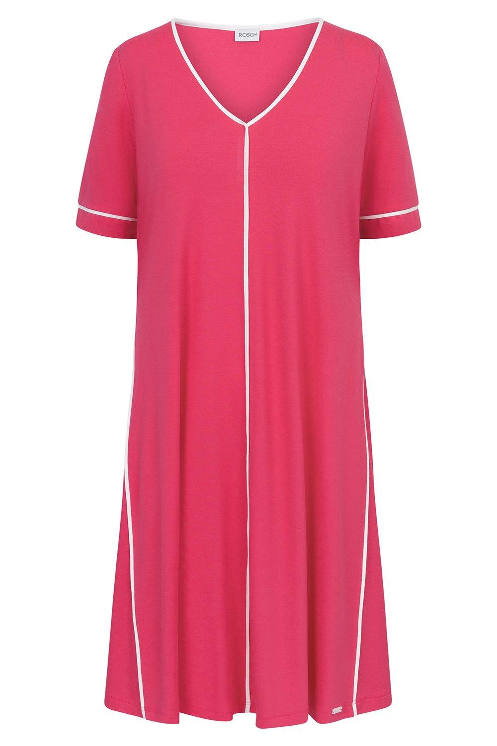 Rösch Strandkleid Kurzarm mit Kontrast-Paspeln Viskose/Elasthan Online