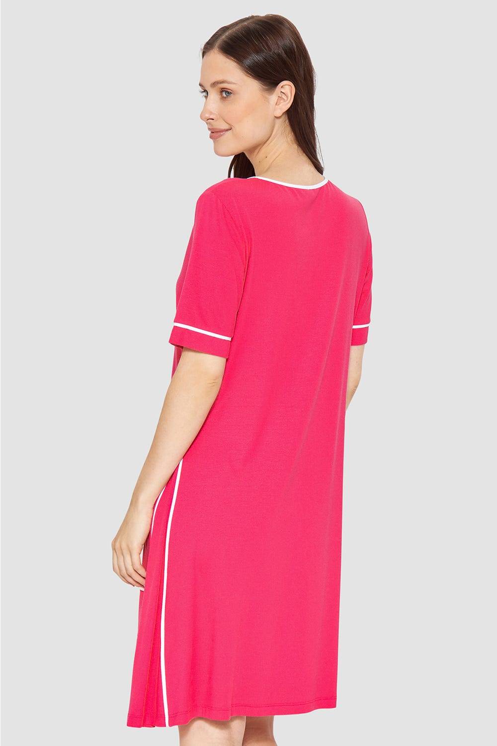 Rösch Strandkleid Kurzarm mit Kontrast-Paspeln Viskose/Elasthan Online