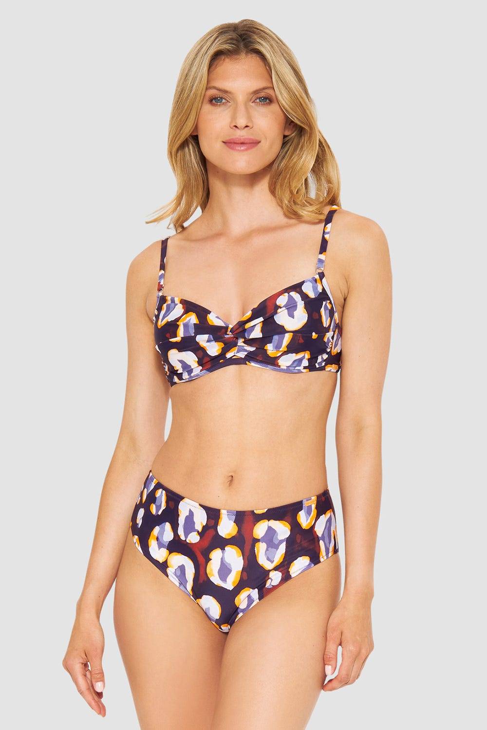 Rösch Bikini-Hose im Tupfendruck Modern Leo hoher Taillenausschnitt Verkauf