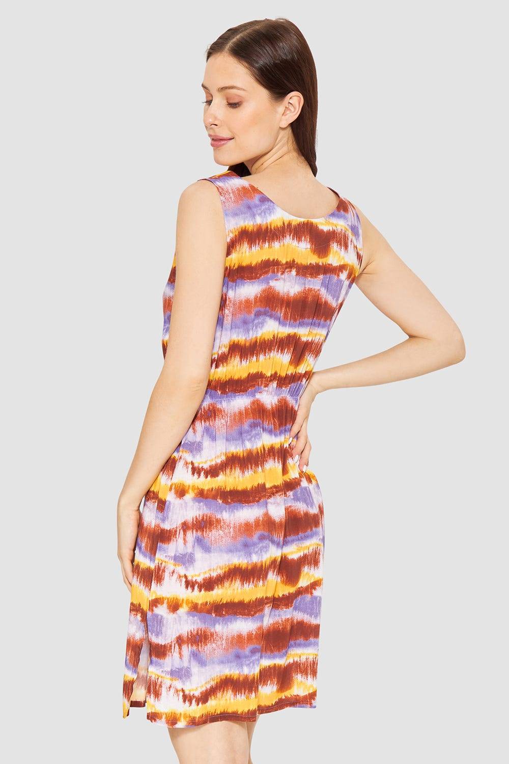 Rösch Trägerkleid im Batikdruck moderne Streifen im Webdruck 100% Viskose Blitzverkäufe