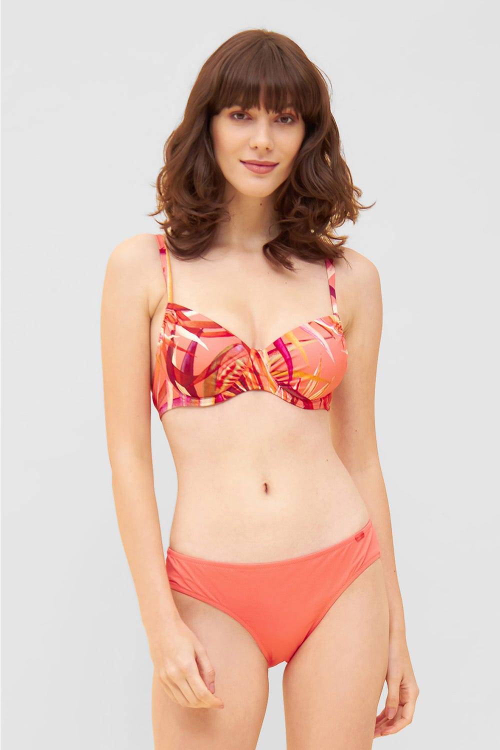 Rösch Bikini-Oberteil im bunten Blätter-Druck Bügel Mix &amp; Match recyceltes Polyamid/Elasthan Online