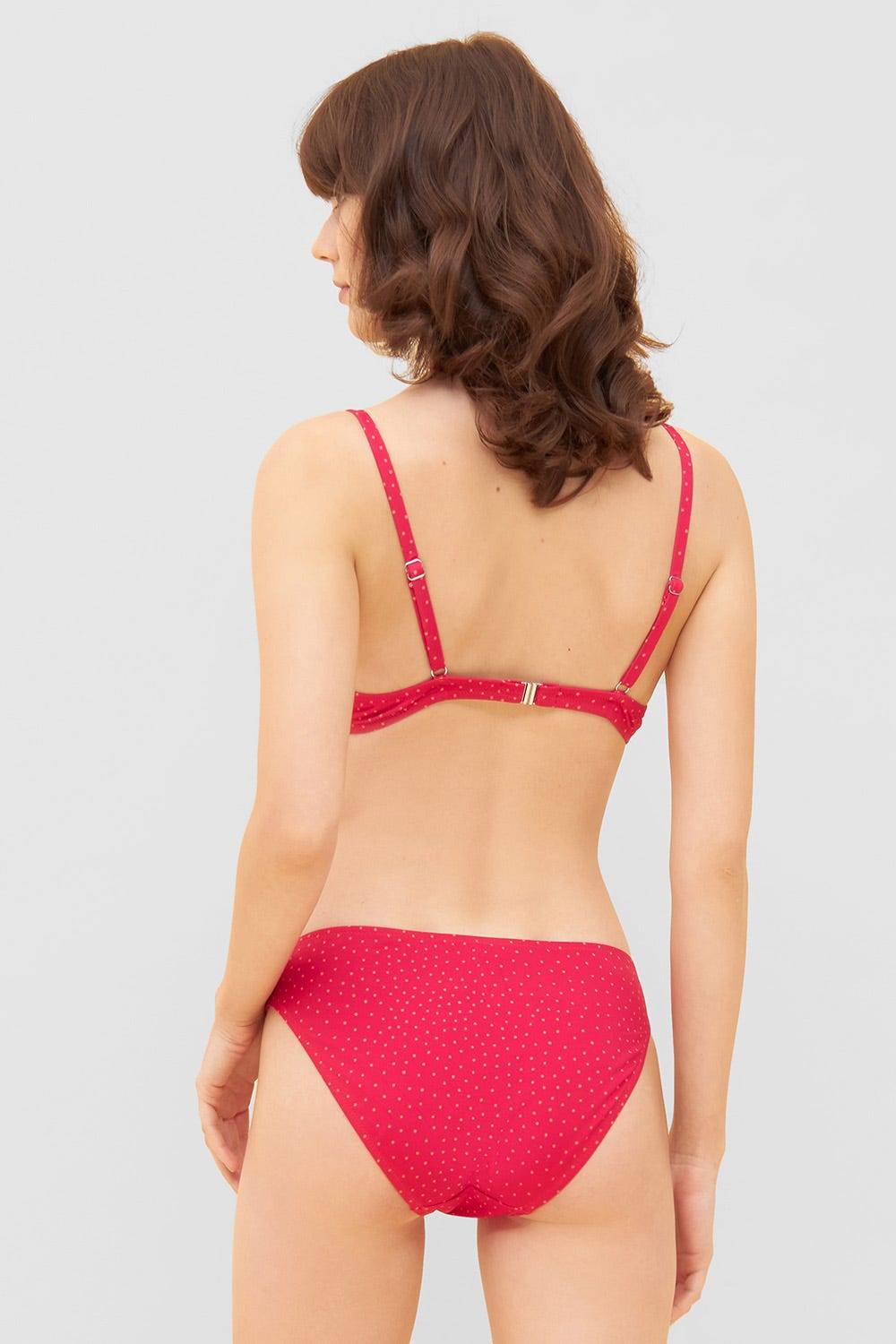 Rösch Bikini-Oberteil im pinken Mini-Tupfen-Druck recyceltes Polyamid/Elasthan Auslauf