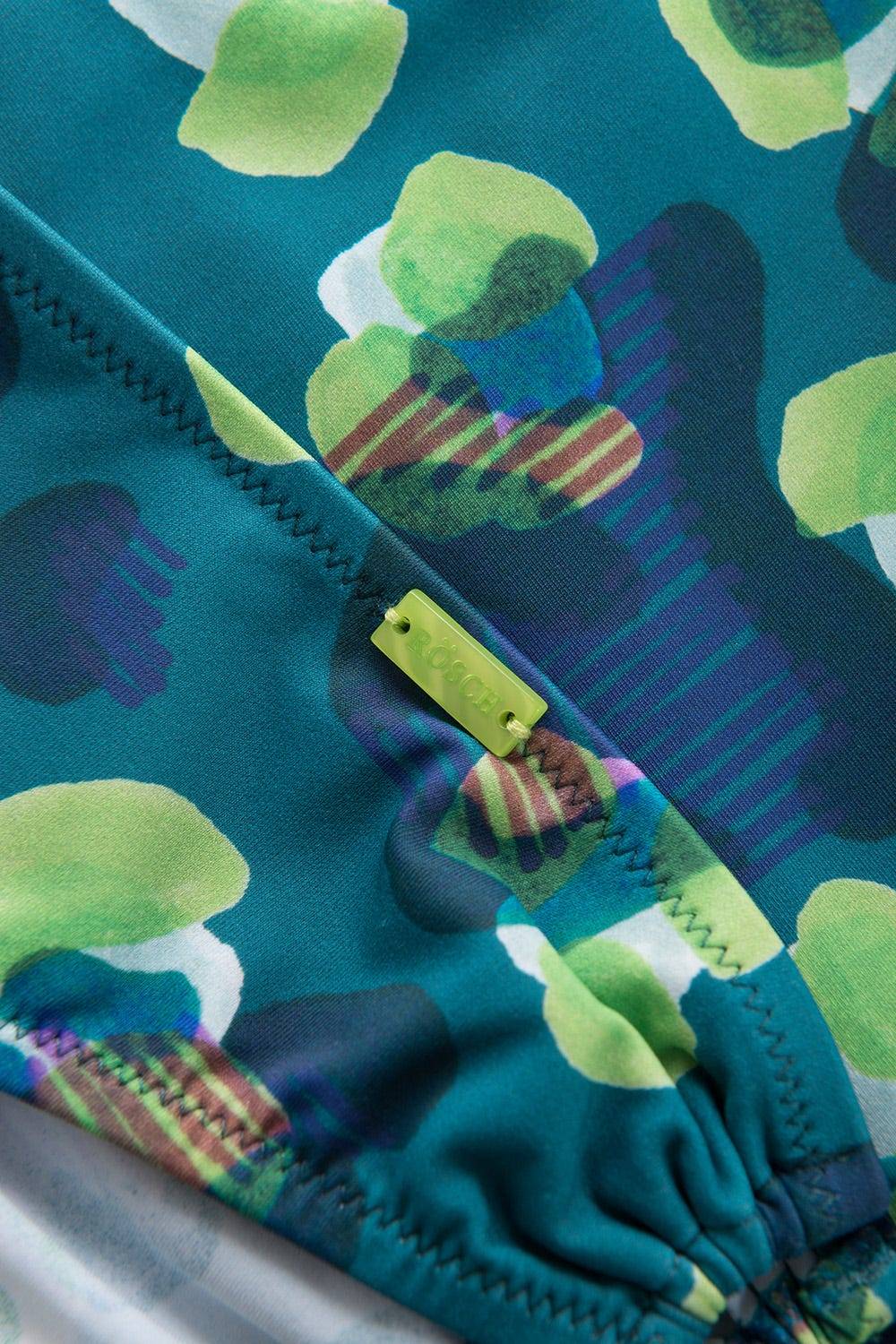 Rösch Bikini-Hose im grünen Leo-Design Schleifen recyceltes Polyamid/Elasthan Hotsell