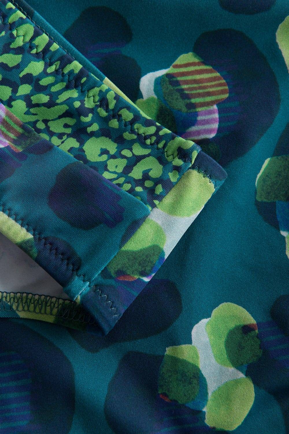 Rösch Bikini-Hose im Leo-Druck-Mix Petrol recyceltes Polyamid/Elasthan im Angebot
