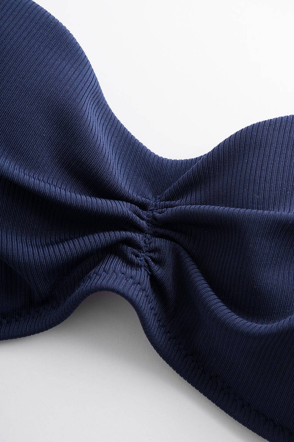 Rösch Bikini Oberteil mit Streifen-Details Ripp überkreuzt recyceltes Polyester/Elasthan Hotsell