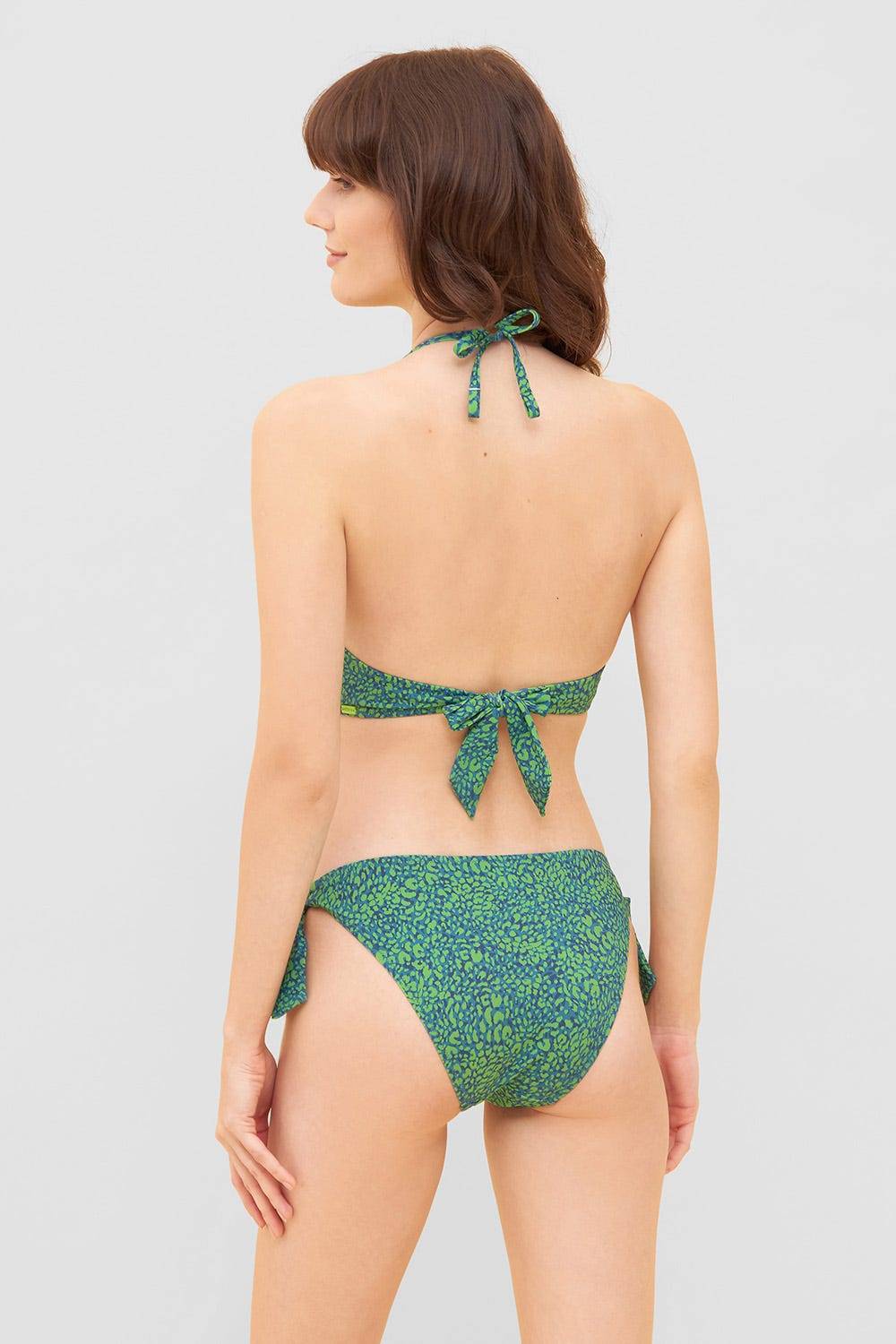 Rösch Neckholder Bikini Oberteil im Leo-Druck recyceltes Polyamid/Elasthan Outlet