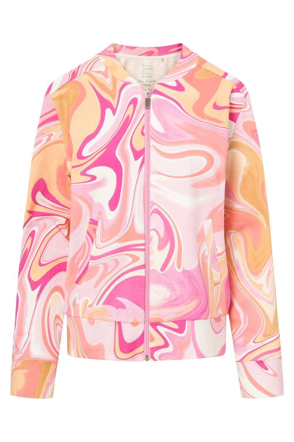 Rösch Sweatjacke im Batikdruck Baumwolle/Elasthan Günstiger Verkauf