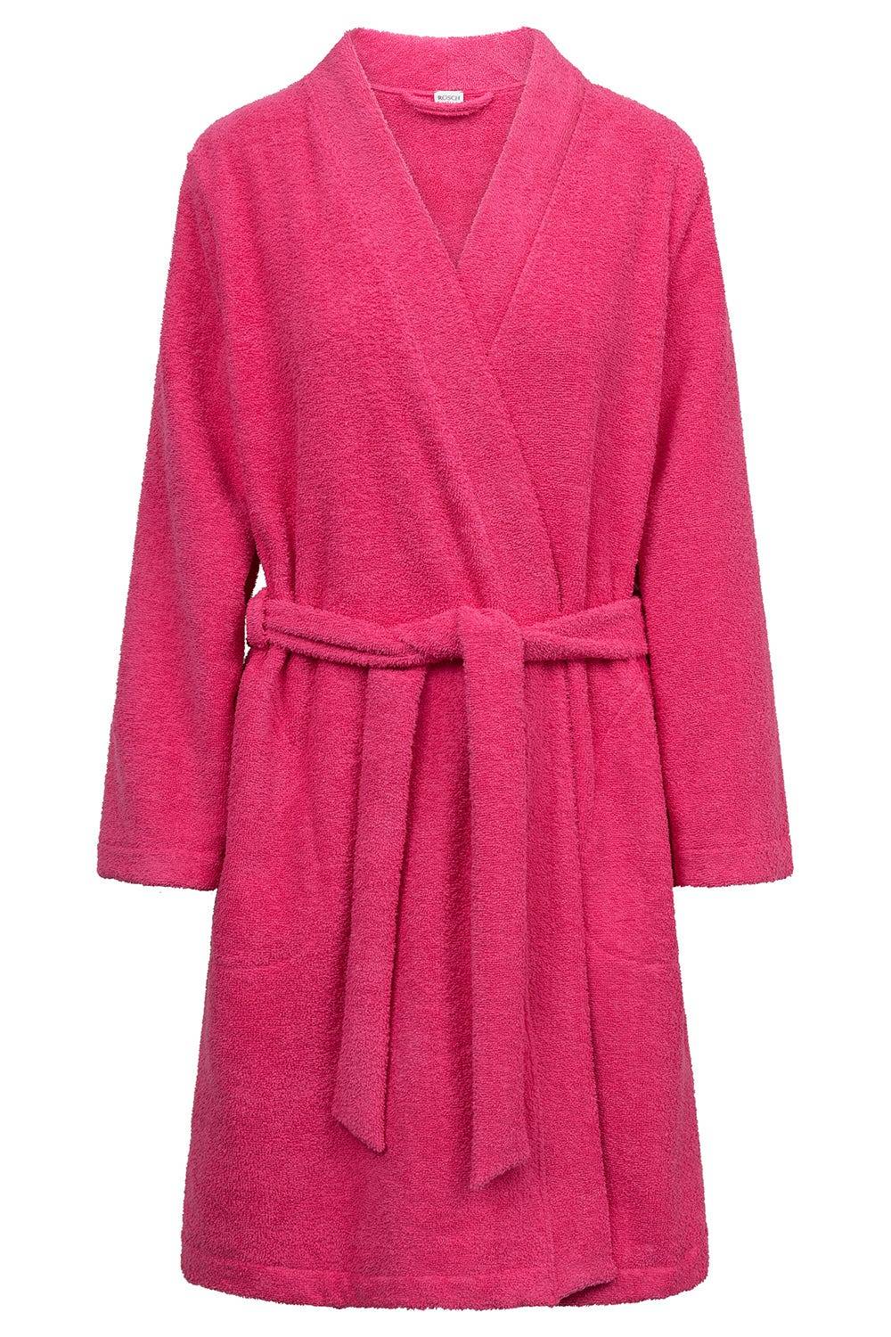 Rösch Bademantel aus Frottee Pink Baumwolle/Polyester Outlet