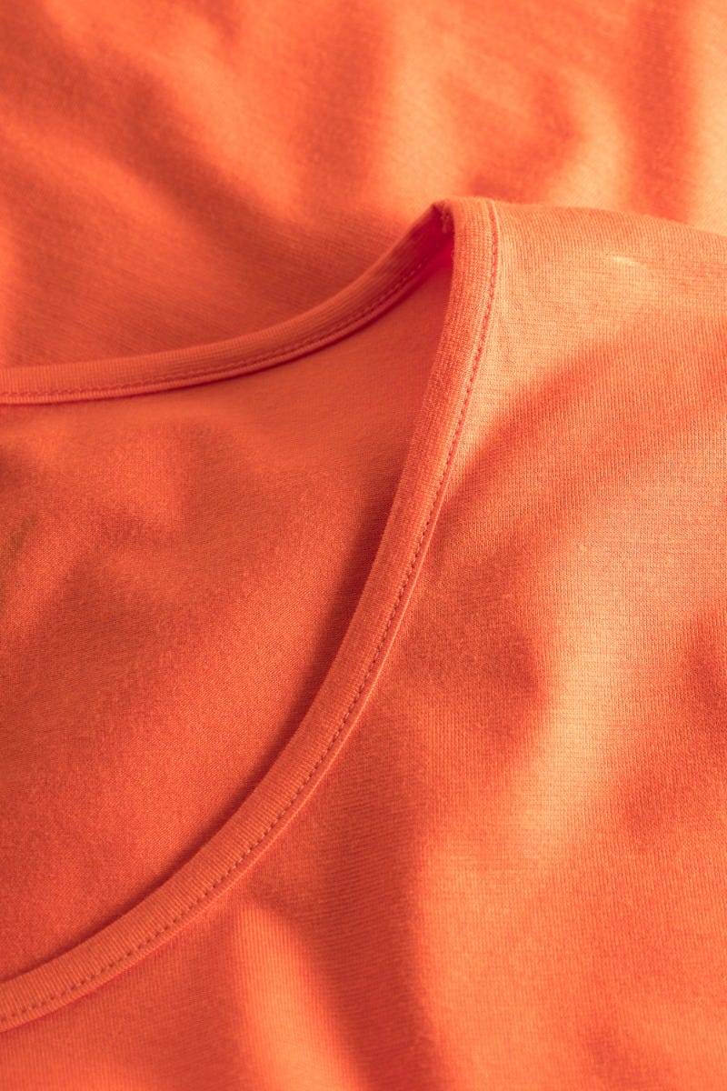 Rösch Y.U Yoga Shirt mit Knoten Orange Sport Mix &amp; Match Baumwolle/ Elasthan Fabrikverkauf