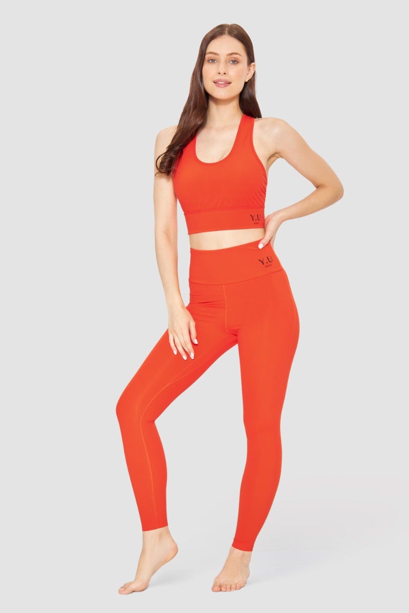 Rösch Y.U Yoga Leggings in Orange Sport Mix &amp; Match recycled Polyamid/Elasthan Blitzverkäufe