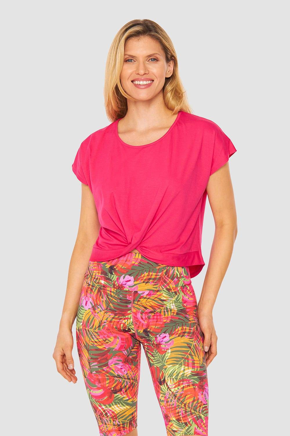 Rösch Y.U Yoga Shirt mit Knoten Loungewear Sport Mix &amp; Match Baumwolle/ Elasthan