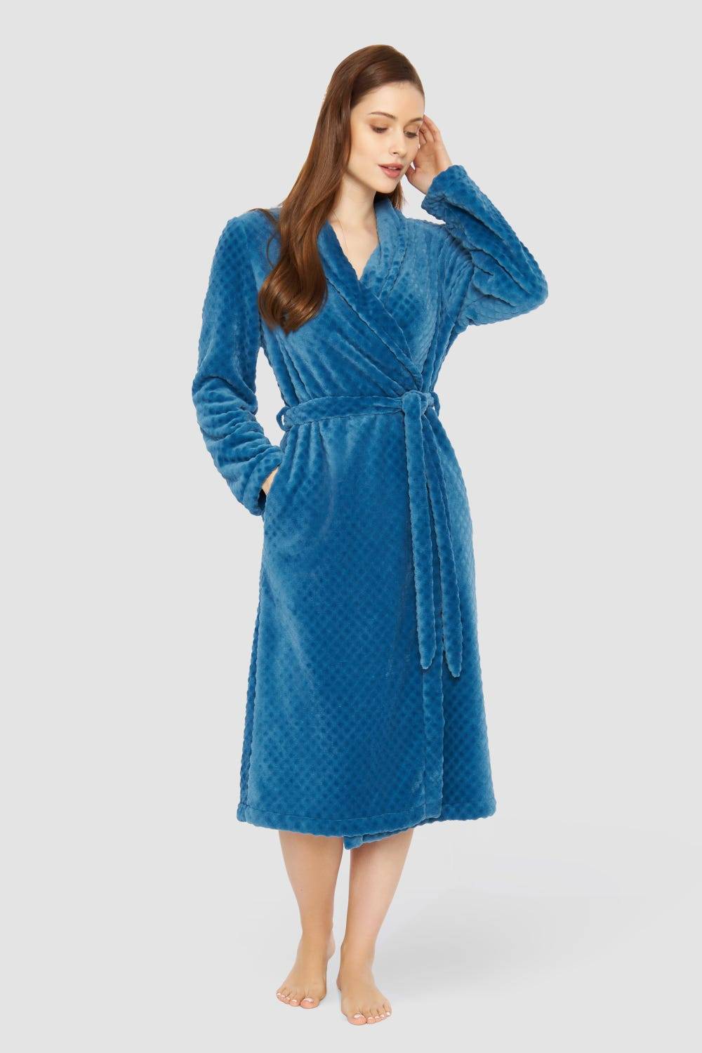 Rösch Wickelmantel mit Prägestruktur 100% Polyester