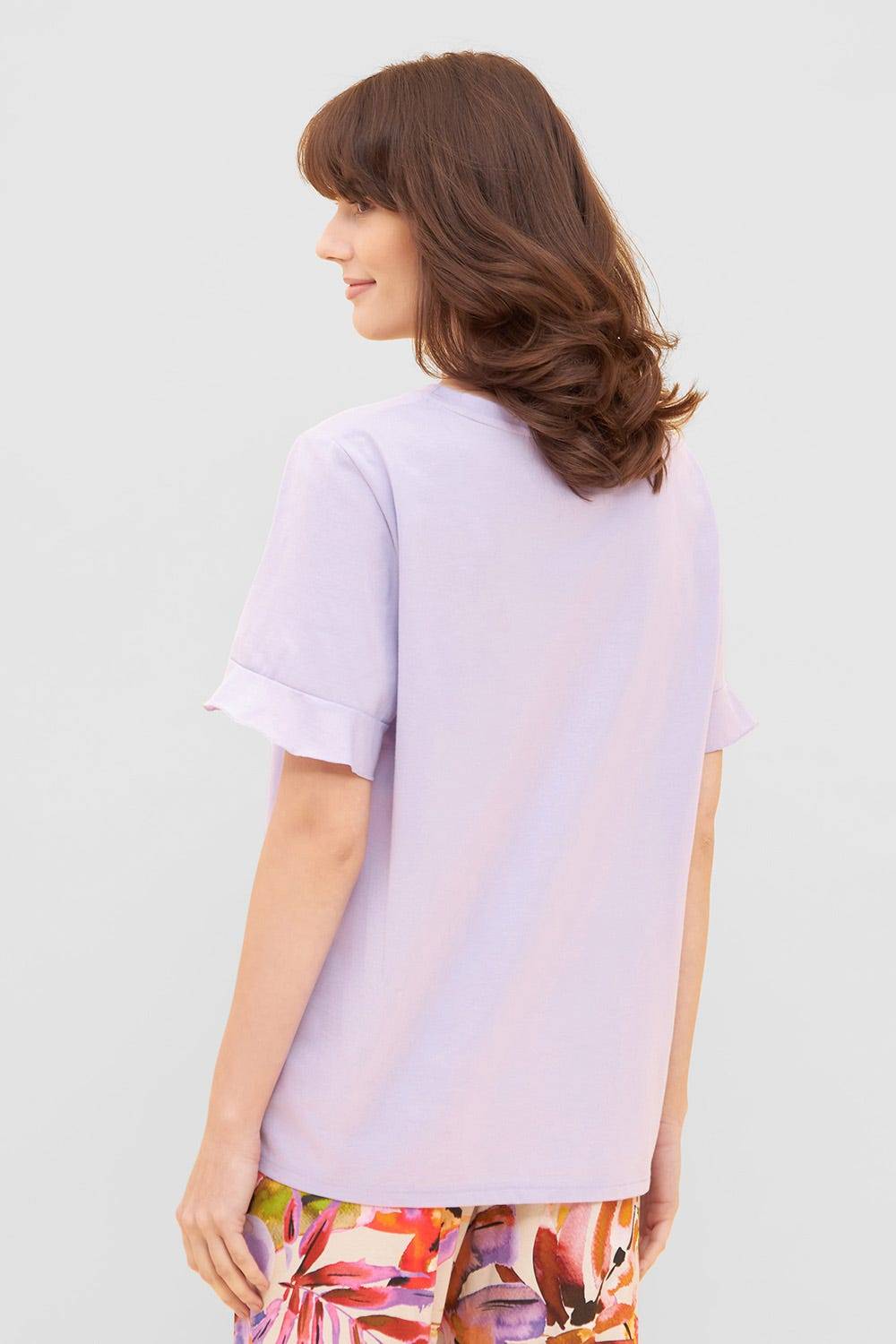 Rösch T-Shirt mit Volants und Stickerei &quot;summer&quot; Mix &amp; Match Viskose/Elasthan Fabrikverkauf