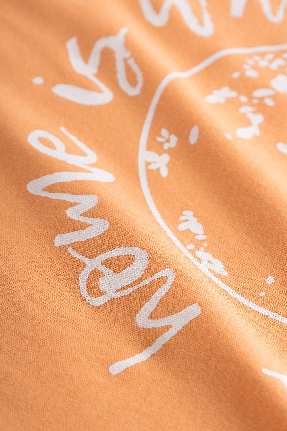 Rösch T-Shirt mit Motivdruck Orange Basic Mix &amp; Match 100% Baumwolle Blitzverkäufe