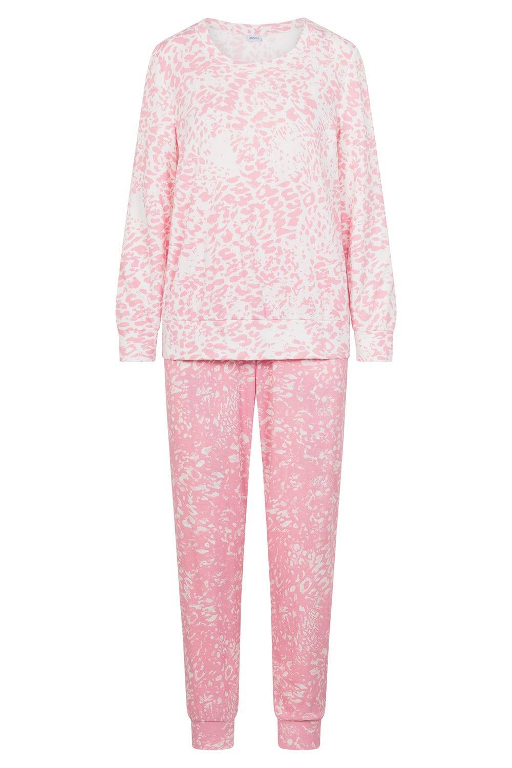 Rösch Pyjama im rosa Druck-Mix angerauht kuschelig 100% Baumwolle Meist gekauft