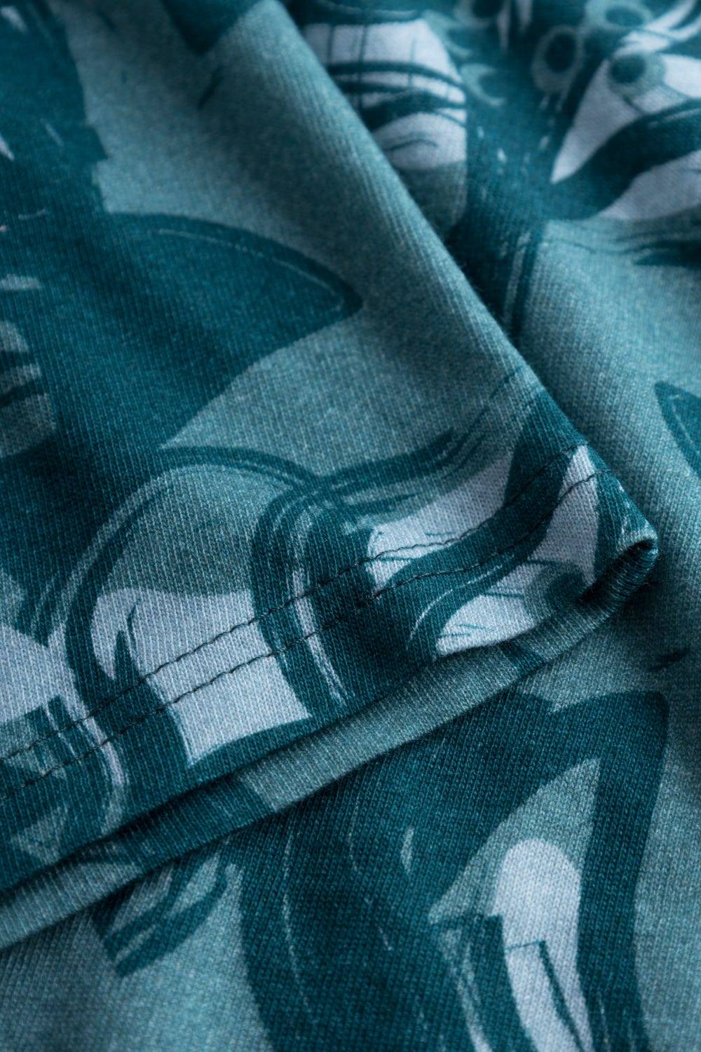 Rösch Nachtkleid im Blumenmuster Petrol 100% Baumwolle Auslauf