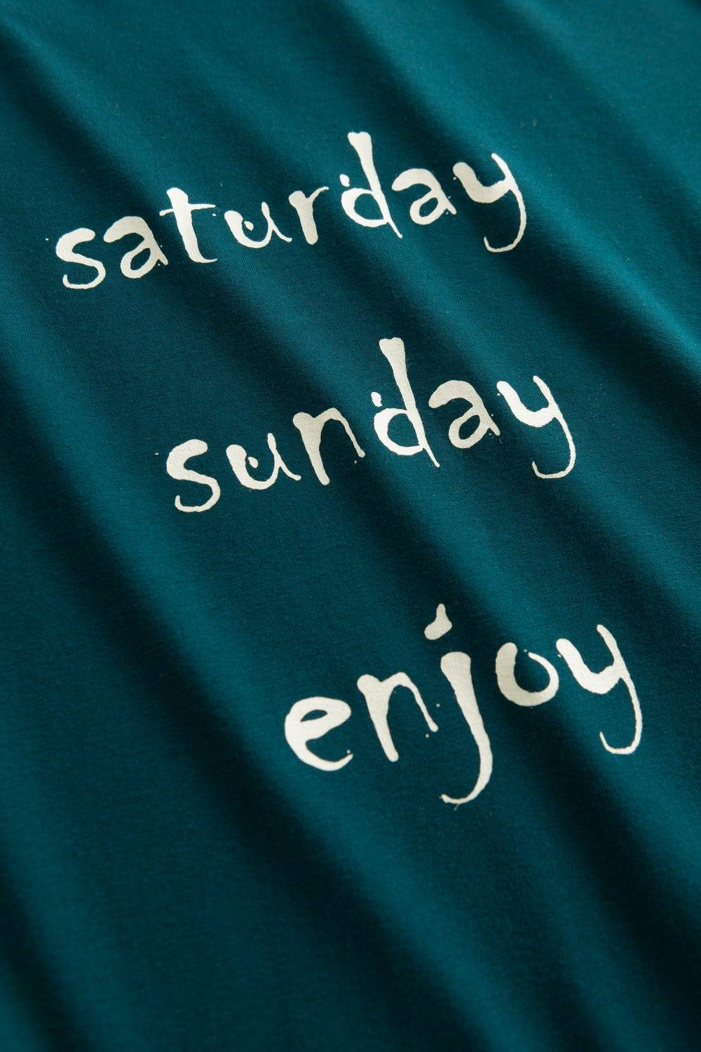 Rösch Bigshirt &quot;saturday sunday enjoy&quot; 100% Baumwolle Angebote