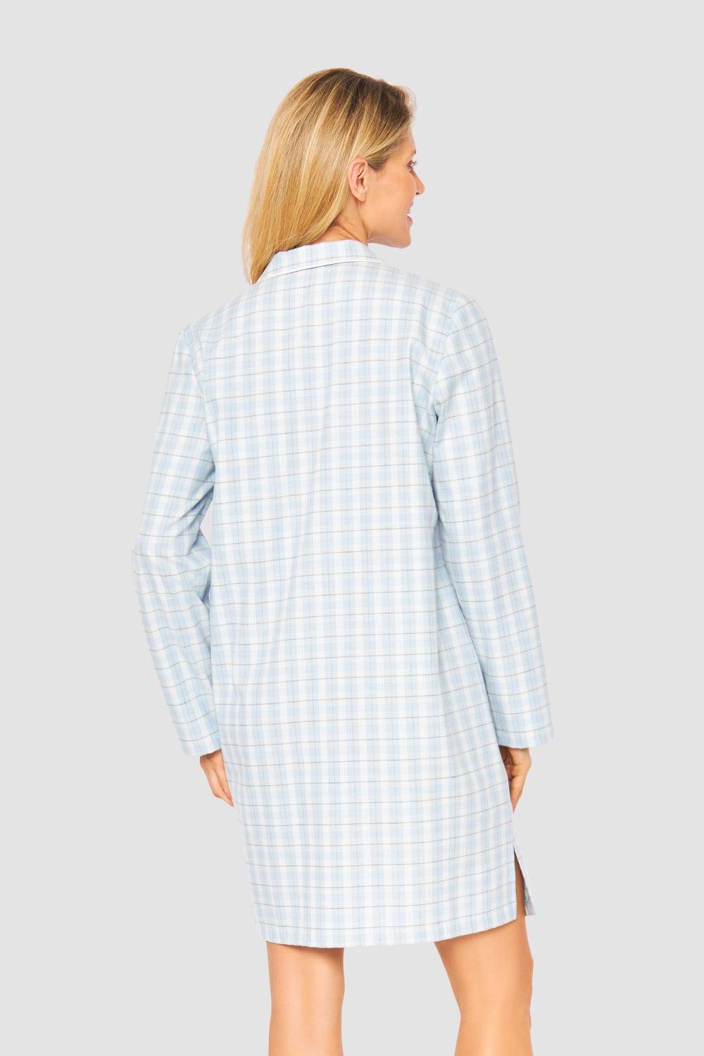 Rösch Nachthemd im Herrenhemdstil Flanell 100% Baumwolle Schlussverkauf