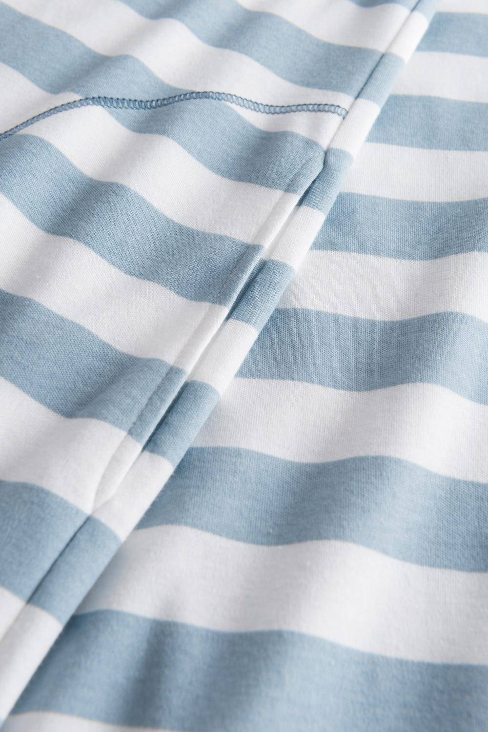 Rösch Nachtkleid im Ringel-Mustermix angerauht Hellblau 100% Baumwolle Meist gekauft