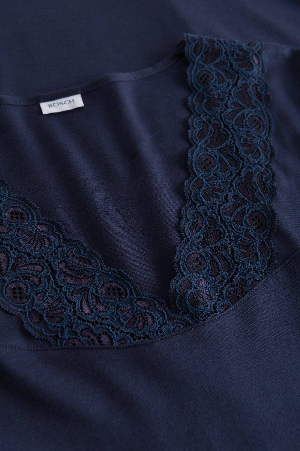 Rösch Nachthemd mit Spitzendetails Dunkelblau Baumwolle/Modal Outlet