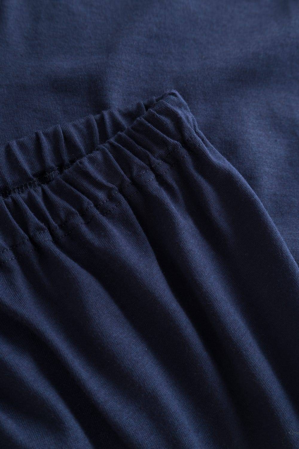 Rösch Pyjama mit Spitzendetails Dunkelblau Baumwolle/Modal Auslauf