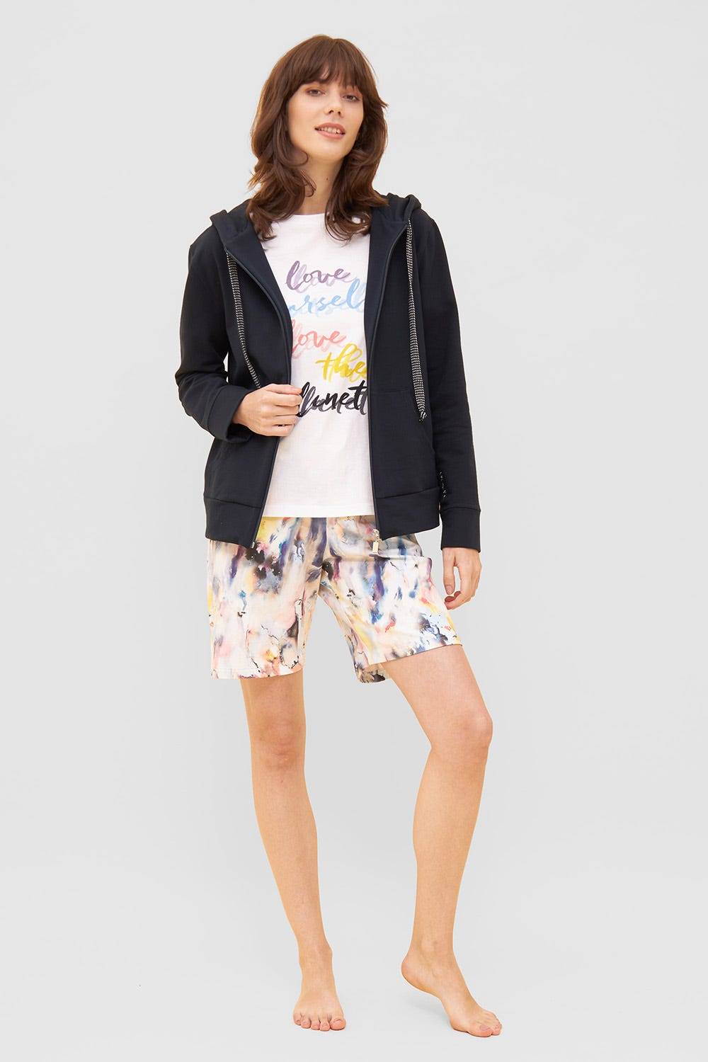 Rösch Bermuda im farbenfrohen Druck Sweat Mix &amp; Match Baumwolle/Elasthan Online
