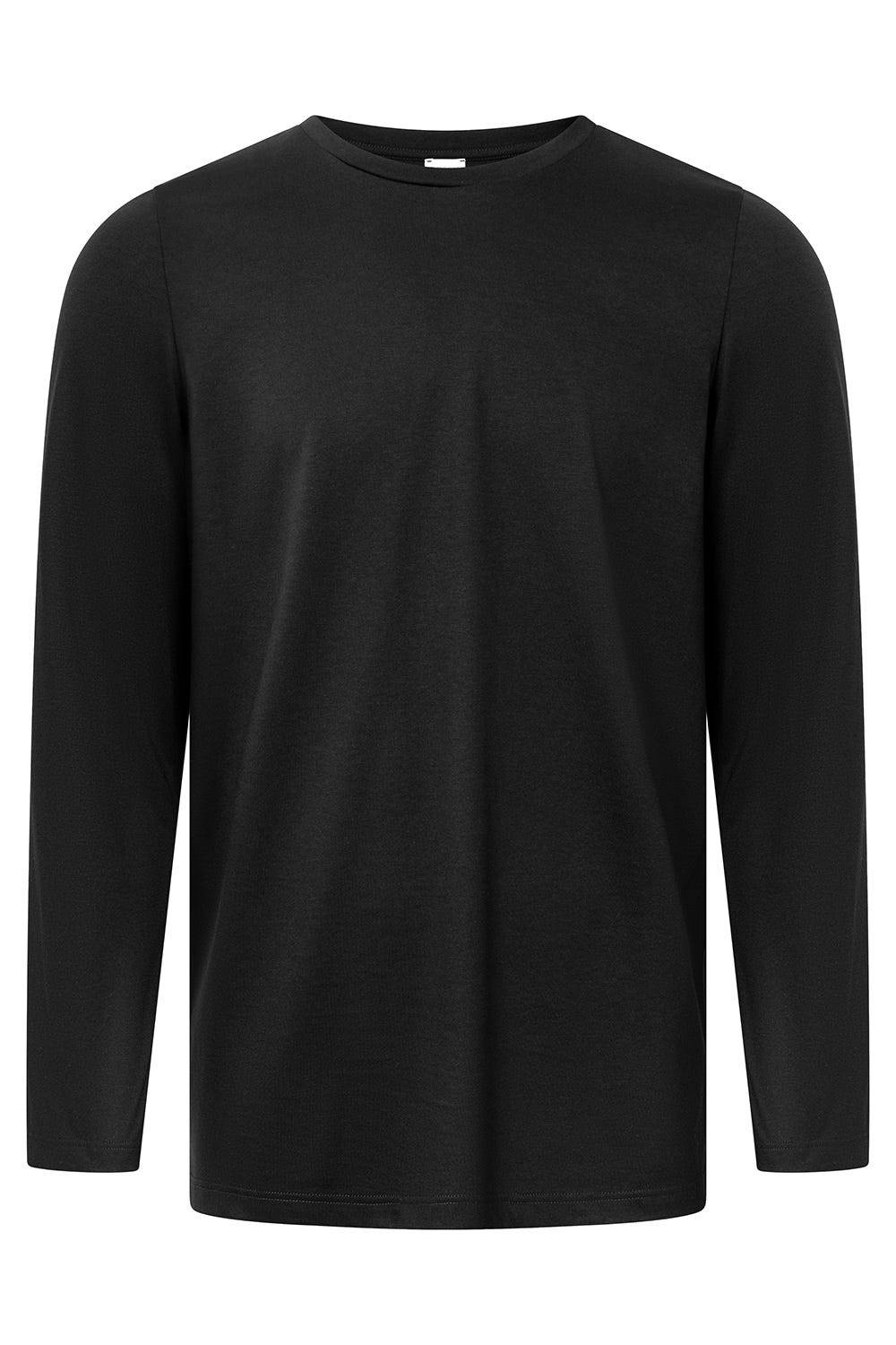 Rösch Herren Basic T-Shirt Langarm mit Rundhals Klassisch Baumwolle/Elasthan im Angebot