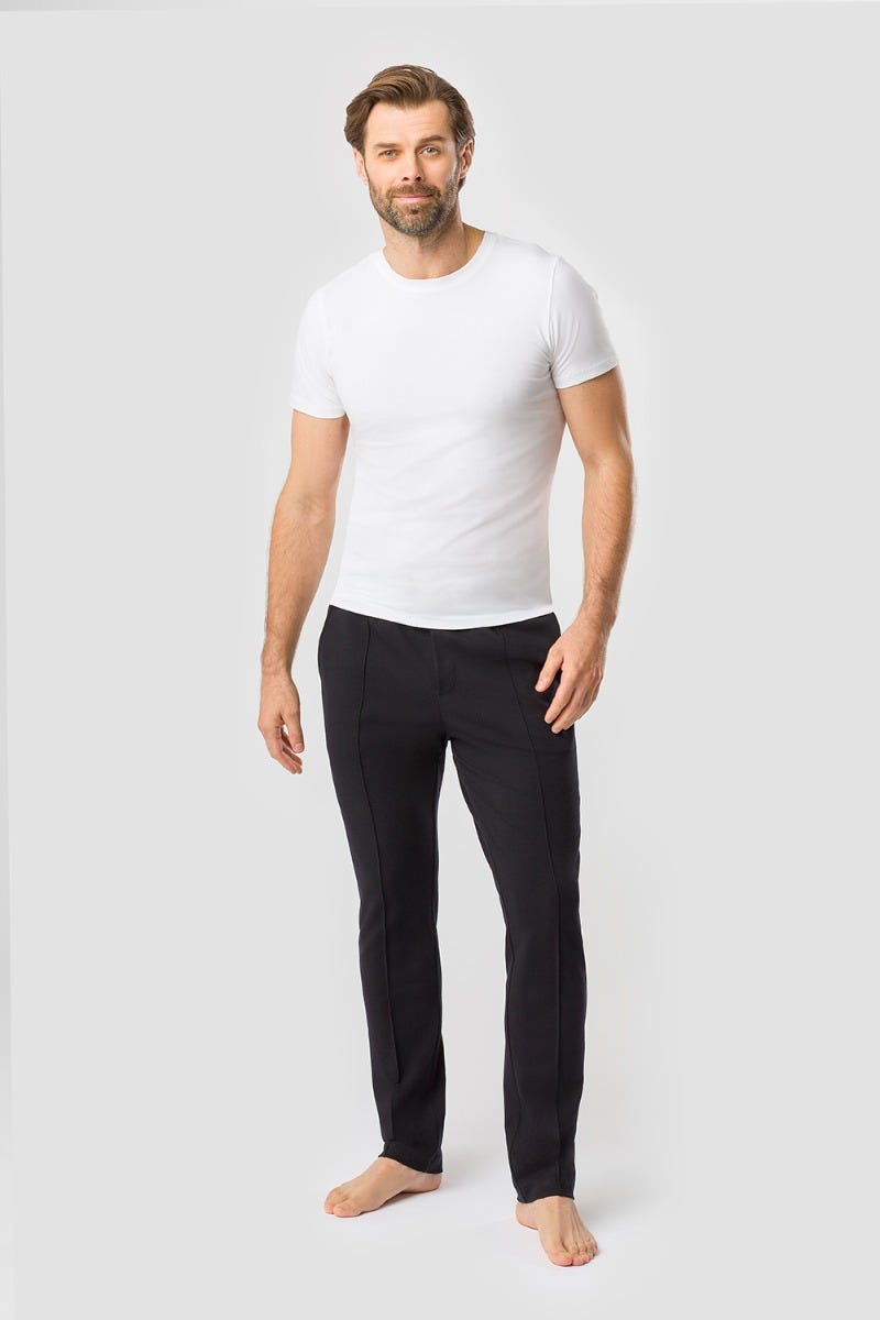 Rösch Herren Basic T-Shirt mit Rundhals Klassisch Baumwolle/Elasthan Günstiger Verkauf