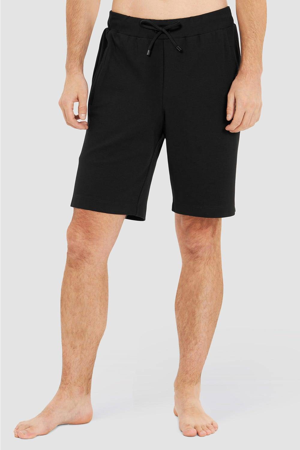 Rösch Herren Loungehose kurz mit Biese Jogginghose Lässig Materialmix