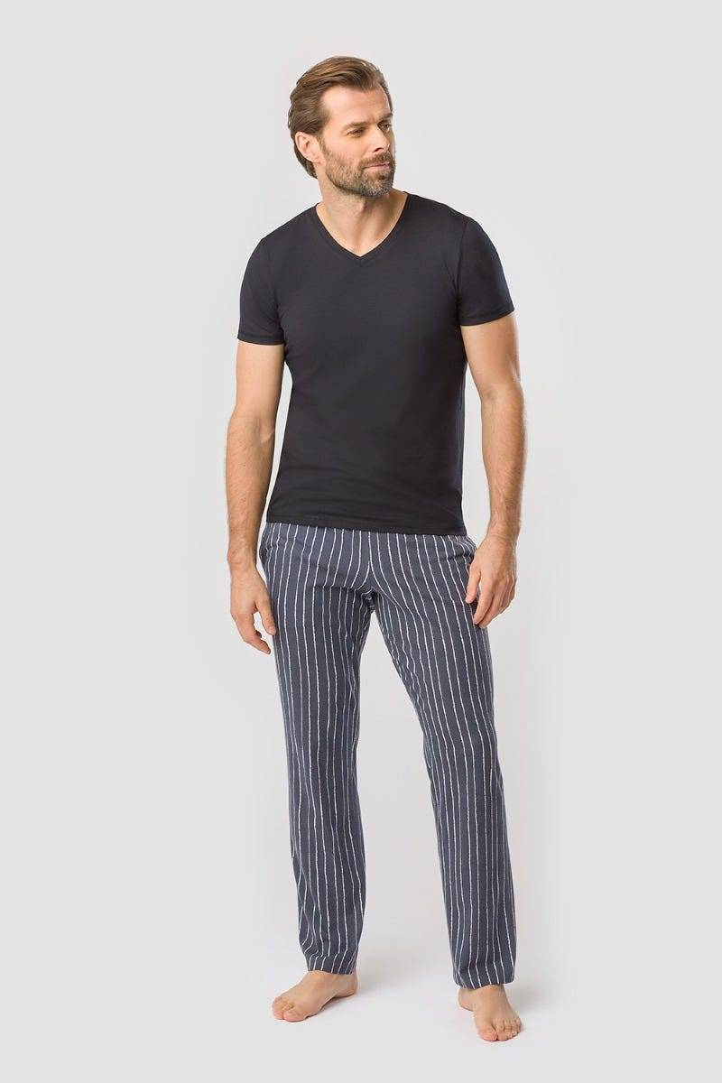Rösch Herren Pyjamahose im klassischen Streifen-Druck 100% Baumwolle Online