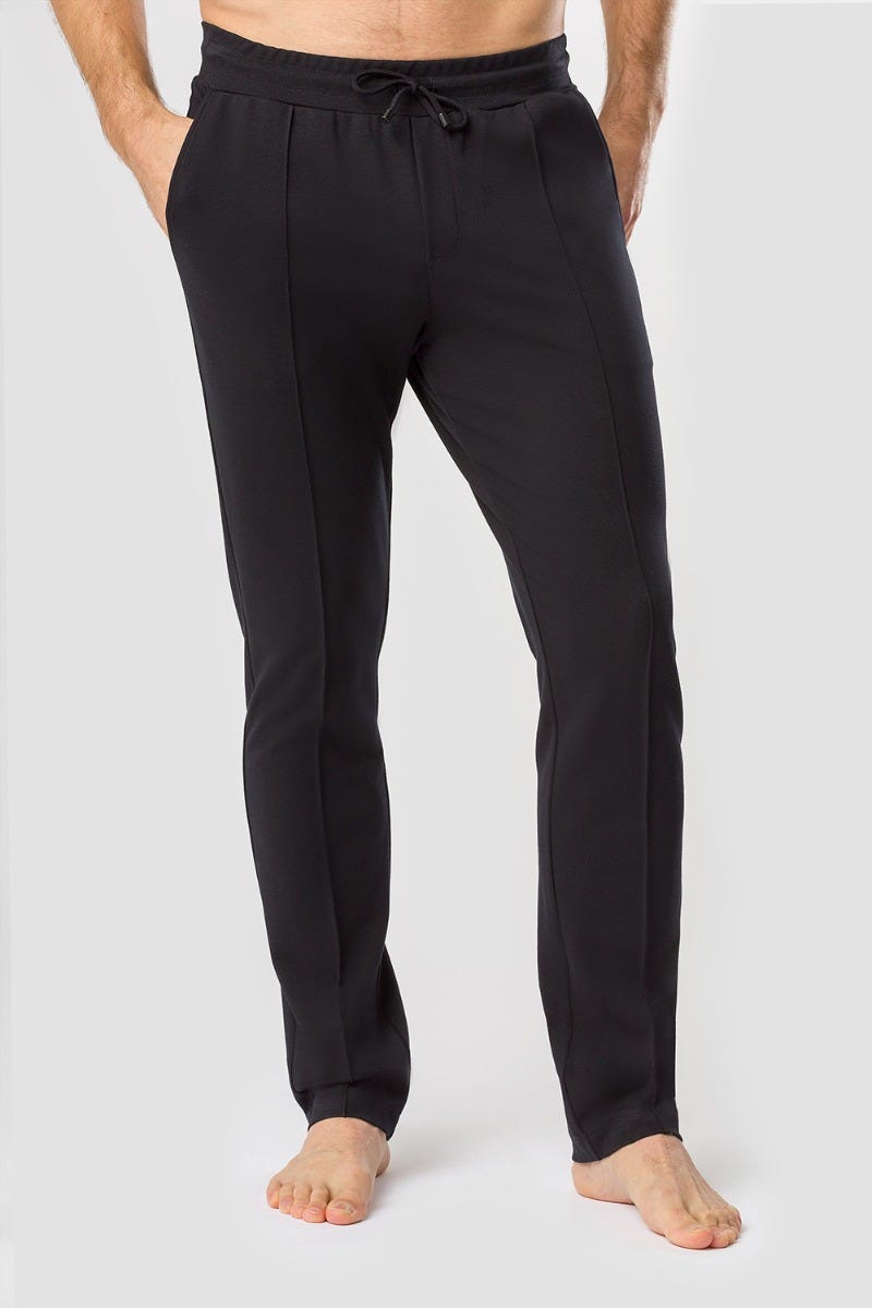 Rösch Herren Loungehose mit Biese Jogginghose Lässig Materialmix