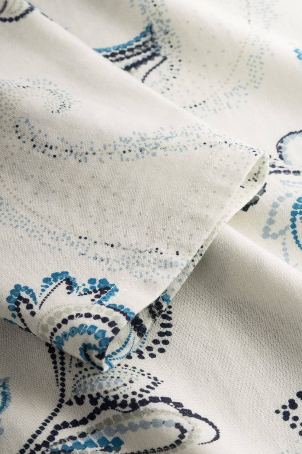Rösch Pyjama mit Paisleydruck Hellblau Baumwolle/Modal Fabrikverkauf