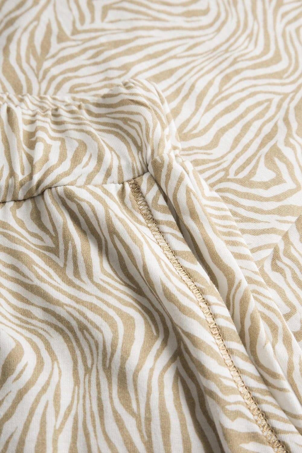 Rösch Hose im Zebra-Druck Beige Paspel Ziernähte Mix &amp; Match Baumwolle/Modal Großer Ausverkauf