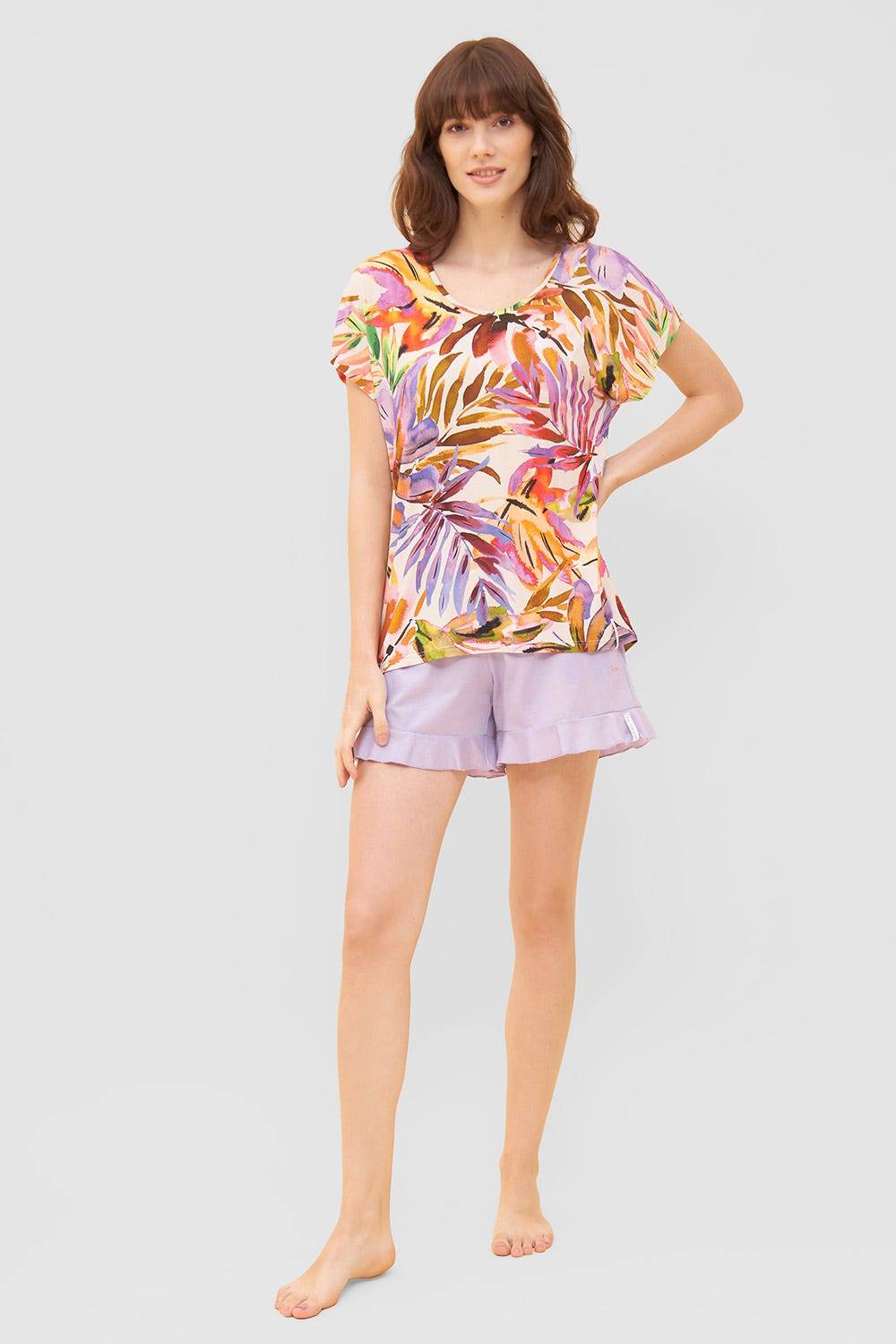 Rösch Shorts mit Volants und Stickerei &quot;summer&quot; Mix &amp; Match Viskose/Elasthan Outlet
