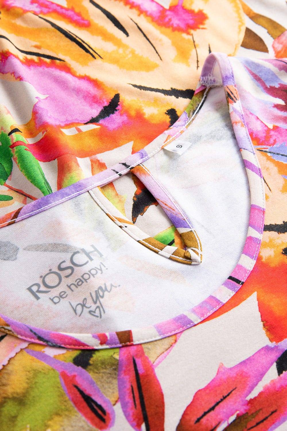 Rösch Nachthemd im fröhlichen Blätter-Druck Bunt Rundhals Sommer Viskose/Elasthan Angebote