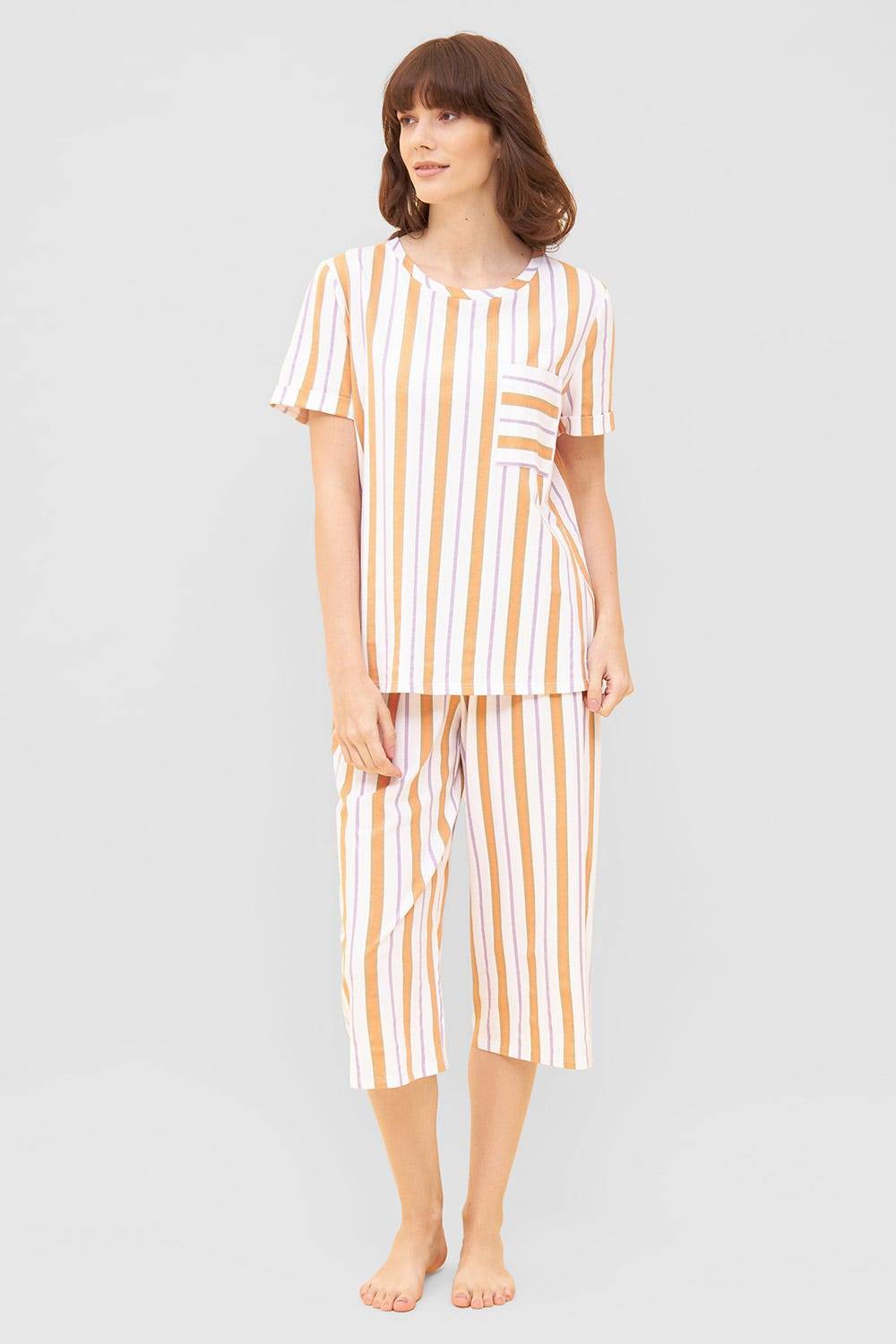 Rösch 3/4-Hose im Streifen-Design Culotte Sommer Baumwolle/Elasthan Günstiger Verkauf