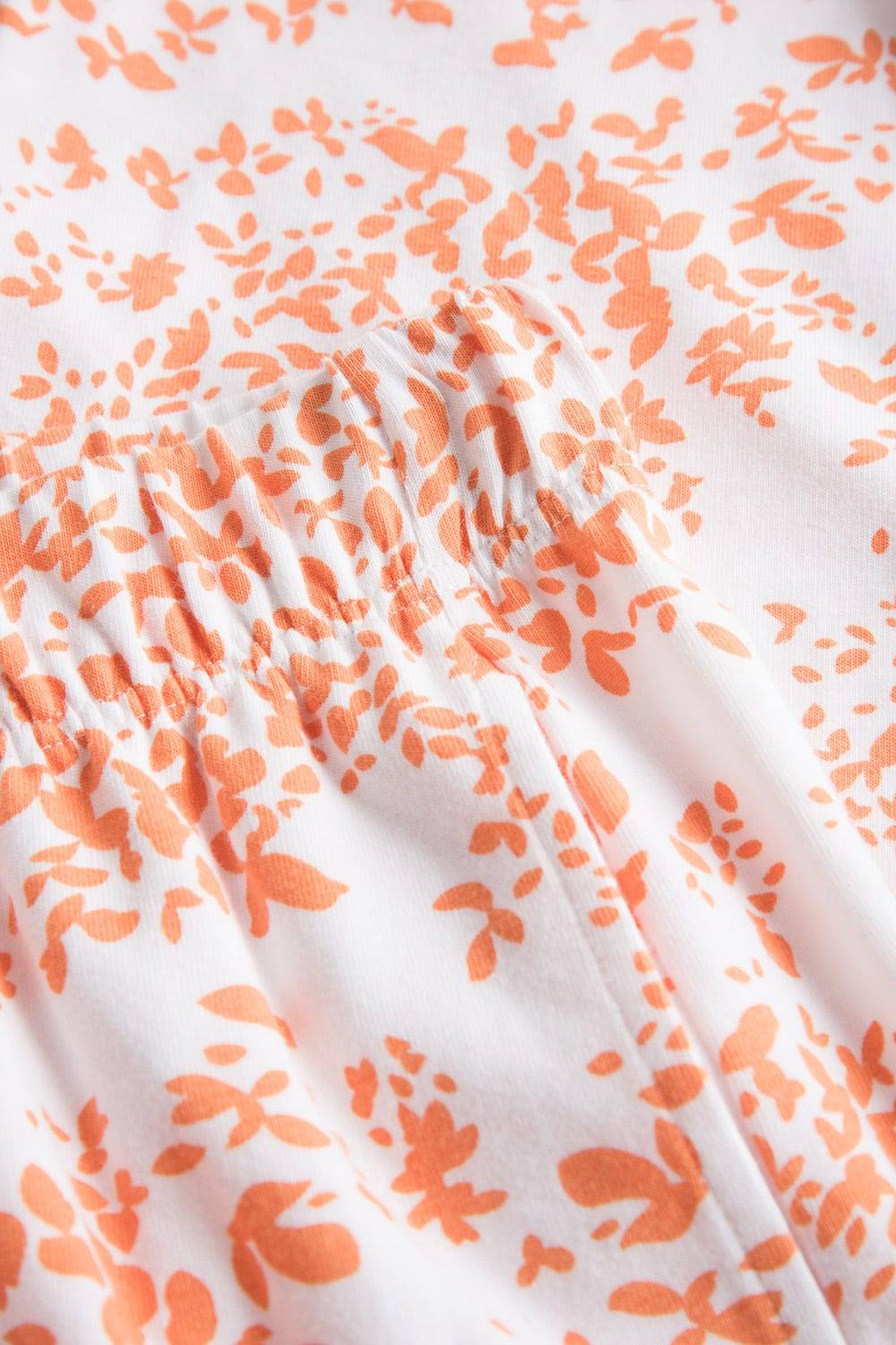 Rösch 7/8-Hose im Blümchen-Design Orange Schmal Mix &amp; Match Baumwolle/Elasthan Fabrikverkauf
