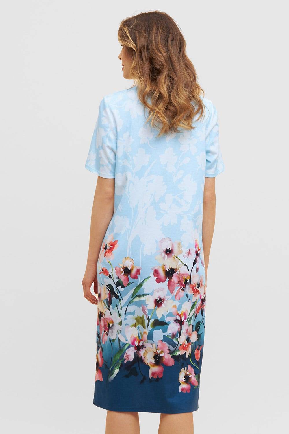 Rösch Nachtkleid mit platziertem Druck Kurzarm Baumwolle/Modal Blitzverkäufe