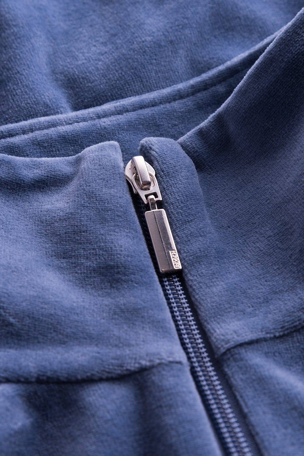 Rösch Hausanzug aus Nicki Blouson-Style sportive Streifen Stickbündchen Baumwolle/Polyester Online