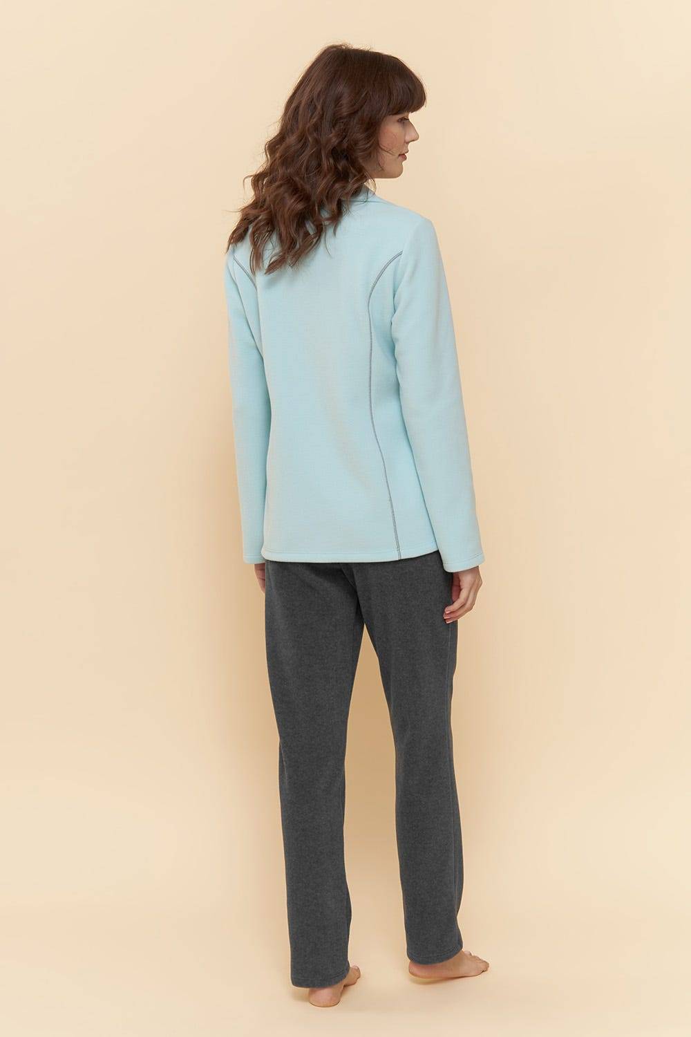 Rösch Hausanzug aus kuscheligem Fleece Fabrikverkauf