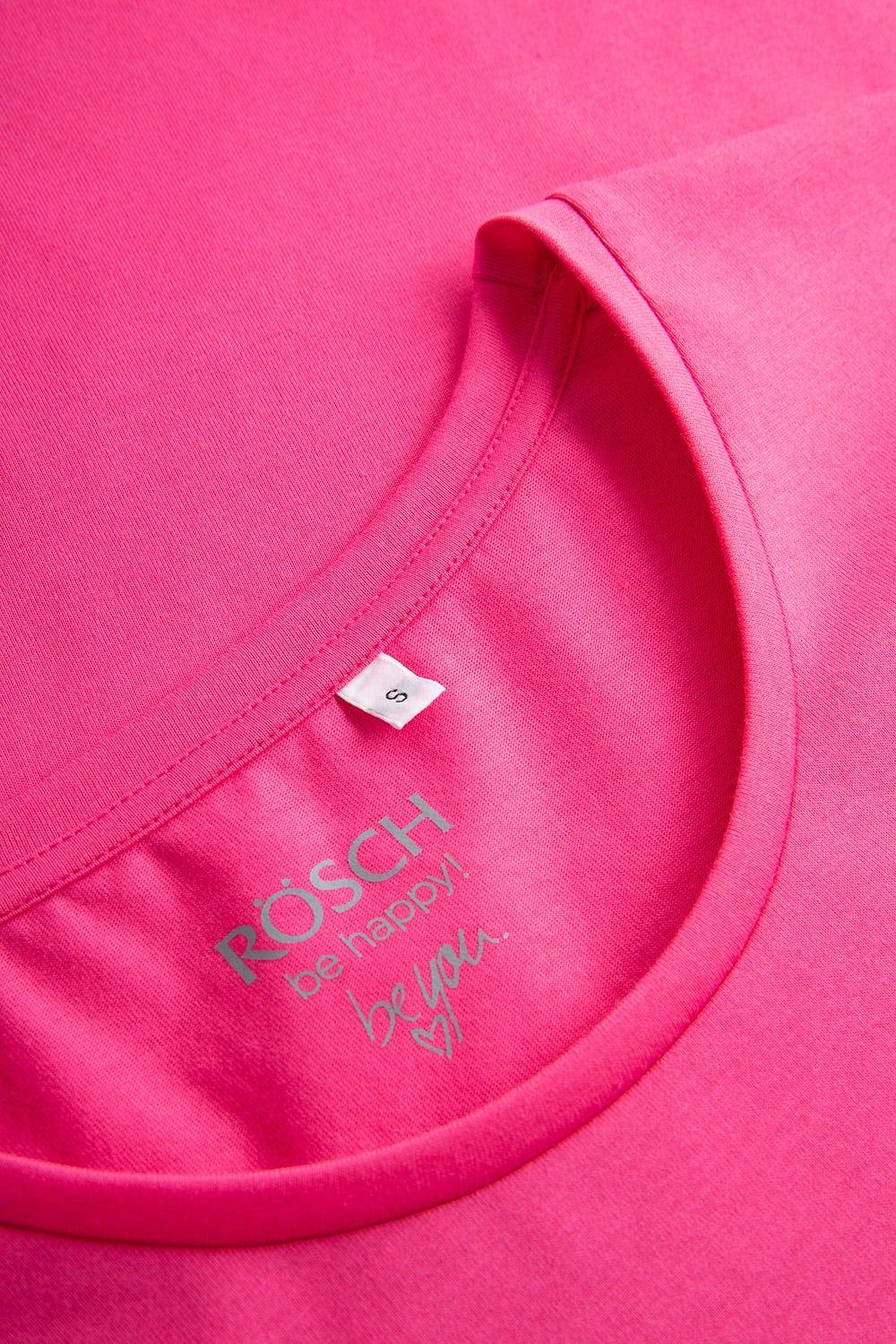 Rösch Nachthemd mit Schriftzug &quot;Think Happy&quot; Pink Kurzarm 100% Baumwolle Blitzverkäufe