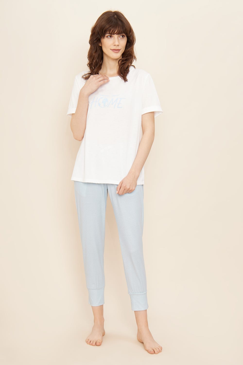 Rösch T-Shirt mit Schriftzug &quot;Save our home&quot; Mix und Match 100% Baumwolle Meist gekauft