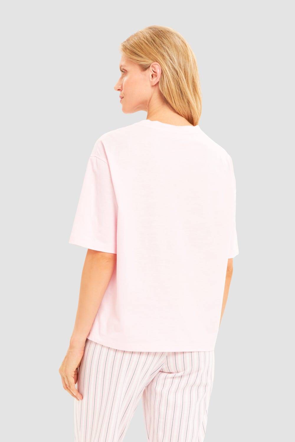Rösch Basic Pyjamashirt Kurzarm im sportiven Look Blitzverkäufe